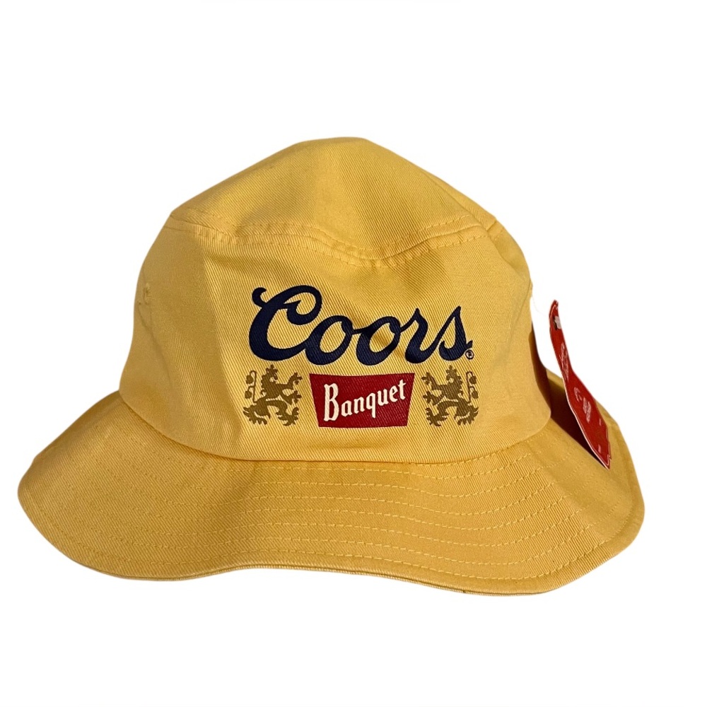 NWT Coors Beer Banquet Mustard Yellow Adult Unisex Bucket Hat American Needle OS